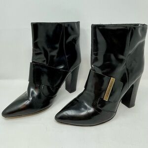 Elegant Black Ankle Boots Size 38.5”